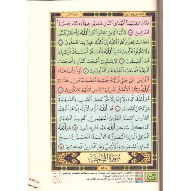 القرآن الكريم ، التقسيم الموضوعي المفهرس - Le saint coran (Hafs), avec index thématique, Grand format (Version Arabe)