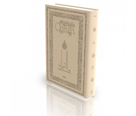 Le Coran - Traduit et annoté par Abdallah Penot - COUVERTURE DAIM CARTONNÉE - BORD DORÉE - COLORIE BEIGE