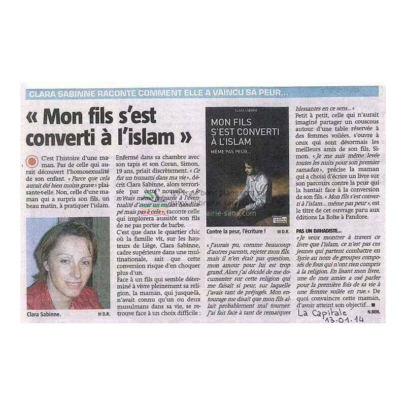 Mon fils s'est converti à L'Islam (format poche), même pas peur,Témoignage et document de Clara Sabinne